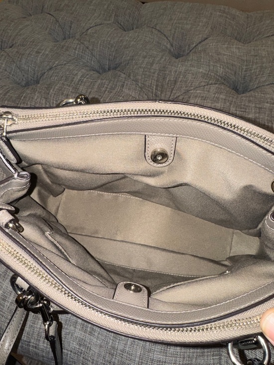 Coach Christie Gray Fog Saffiano Leather Satchel - Picture 13 of 17